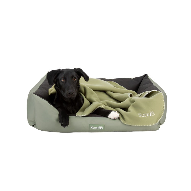 Scruffs Expedition Water Resistant Box Dog Bed - Khaki Green