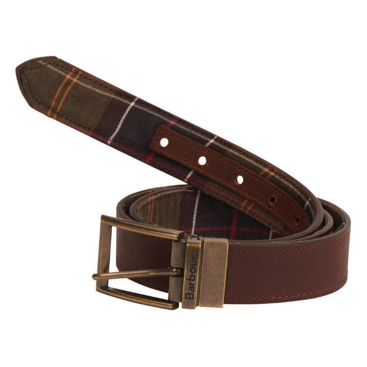 Barbour Reversible Tartan Leather Belt