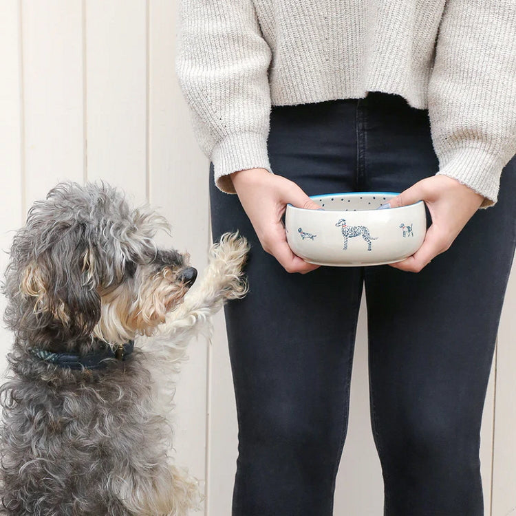 Sophie Allport Fetch Stoneware Pet Bowl