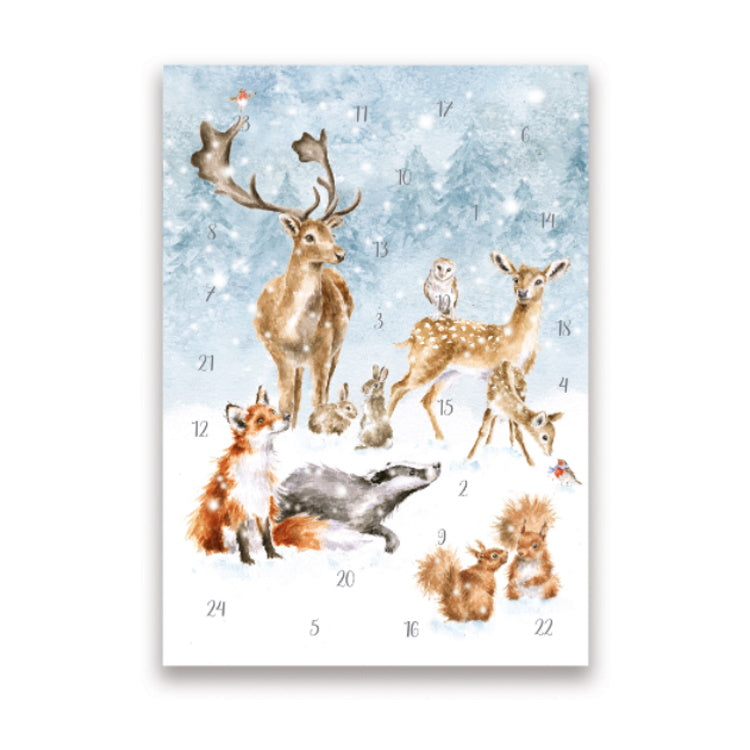 Wrendale Designs A5 Advent Calendar Card - A Winter Wonderland