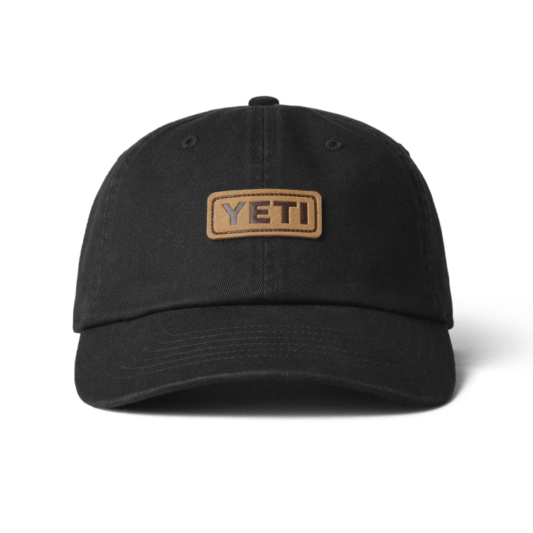 Yeti Leather Logo Badge Trucker Cap - Black