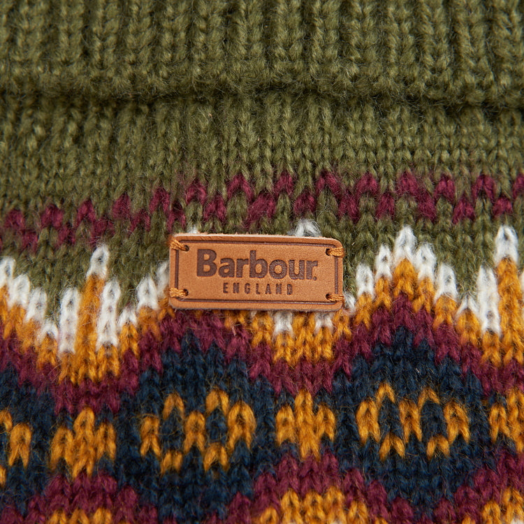 Barbour Case Fair Isle Dog Jumper - Olive