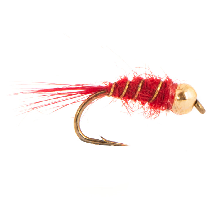 Red Nymph Gold Bead Flies