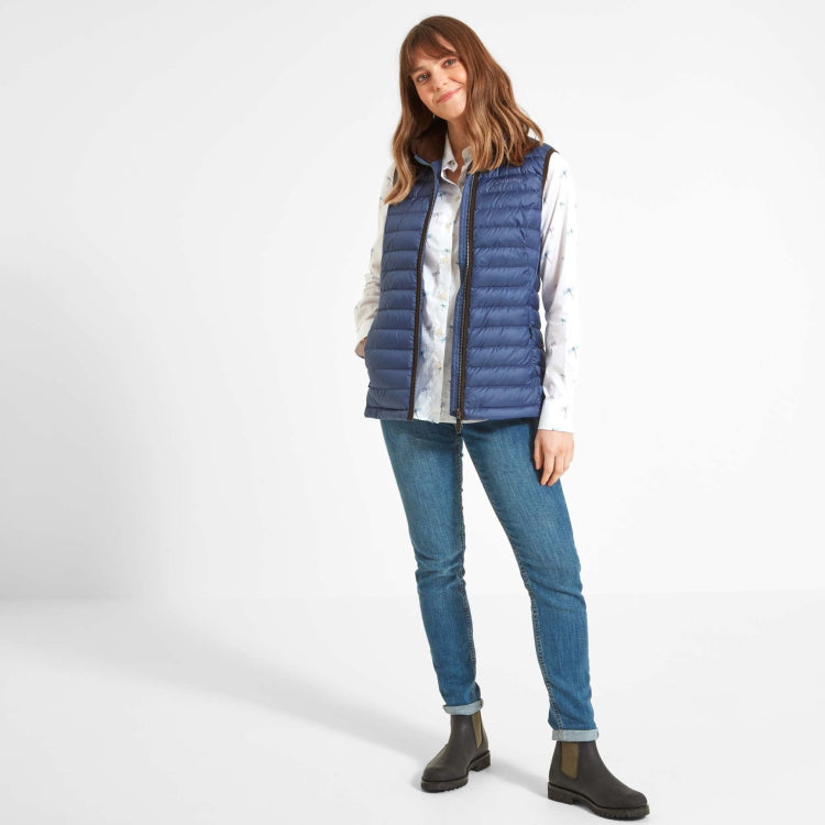 Schoffel Ladies Launde Down Gilet - Stone Blue