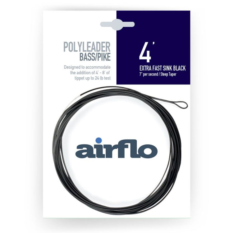 Airflo Polyleaders 4ft Bass and Pike - Extra Fast Sink
