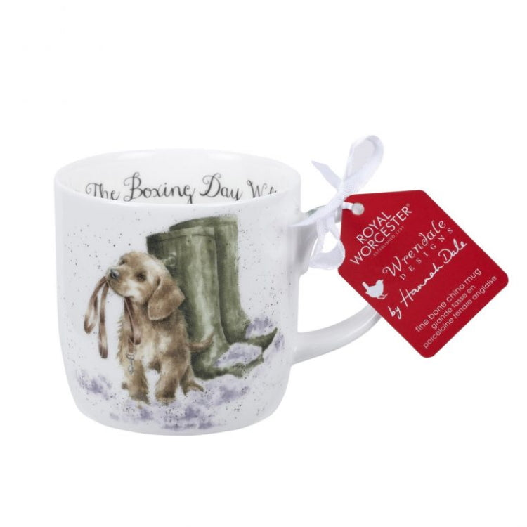 Royal Worcester Wrendale Fine Bone China Christmas Mug - Boxing Day Walk (Dog)