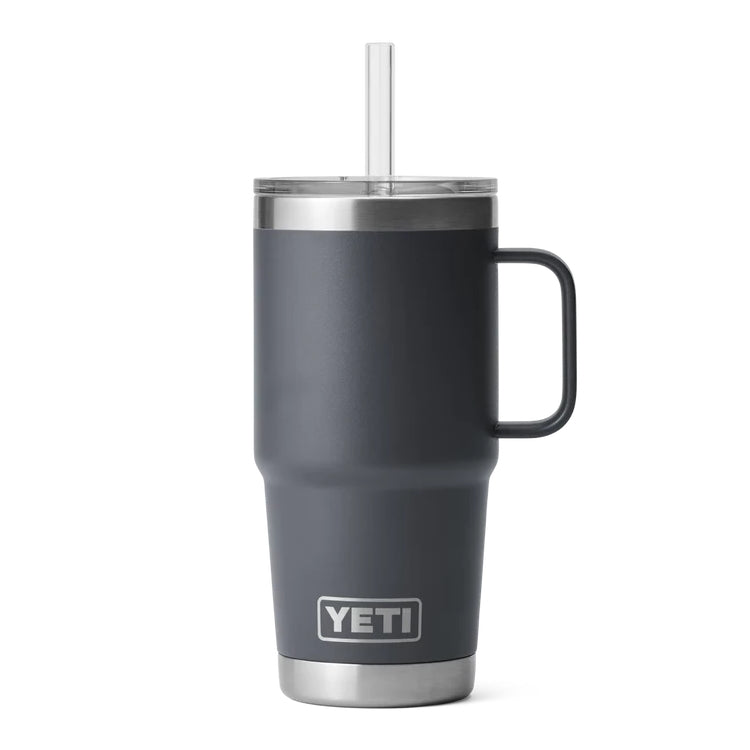 Yeti Rambler 25oz Straw Mug - Charcoal