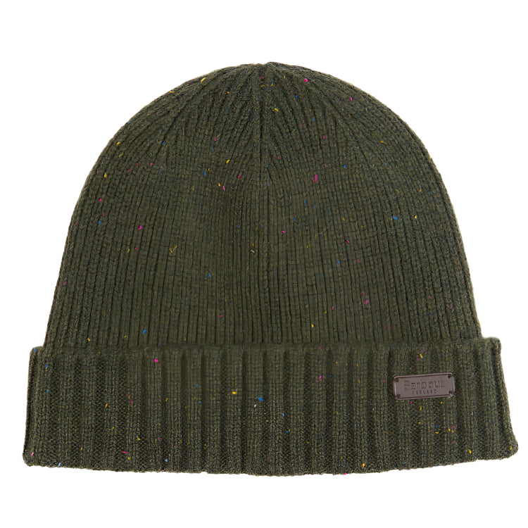 Barbour Carlton Fleck Beanie and Scarf Gift Set - Olive