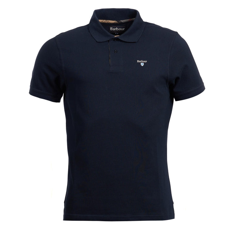 Barbour Tartan Pique Polo Shirt - New Navy