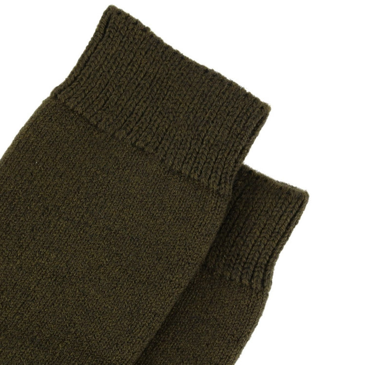 Barbour Wellington Knee Socks - Olive Green
