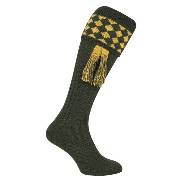 Jack Pyke Harlequin Socks - Green/Gold