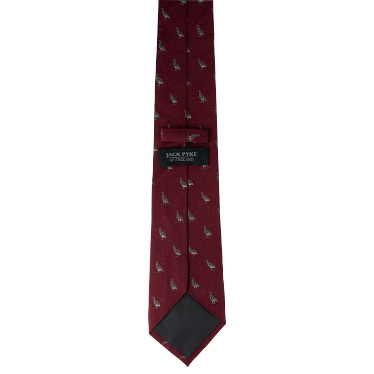 Jack Pyke Partridge Silk Tie - Burgundy