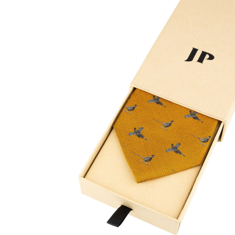 Jack Pyke Pheasant Silk Tie - Mustard
