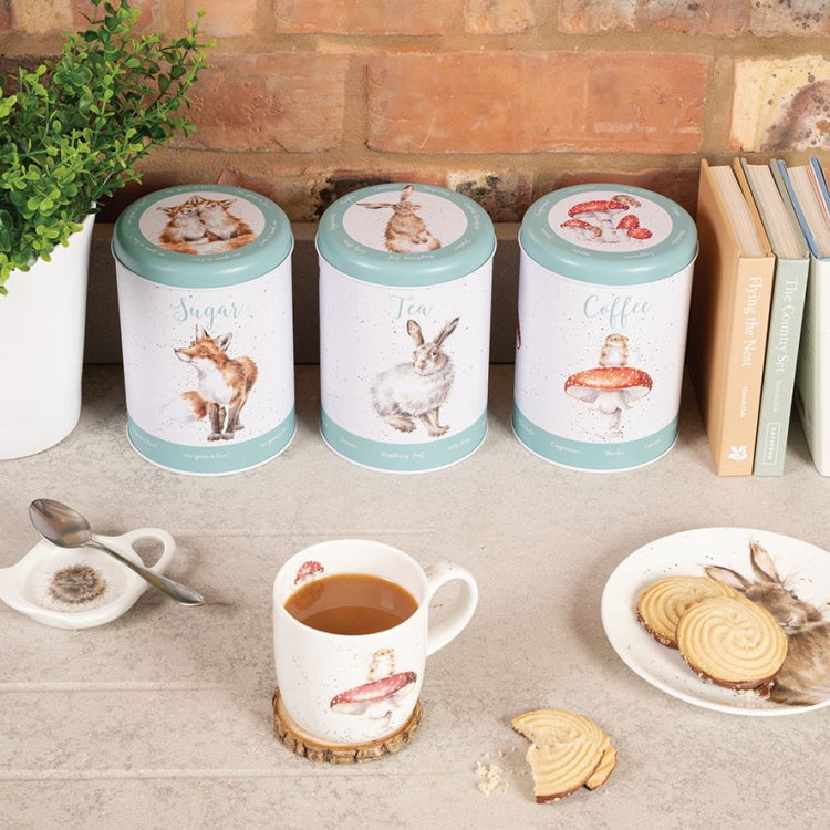 Wrendale Designs Tea Coffee and Sugar Canisters - The Country Set