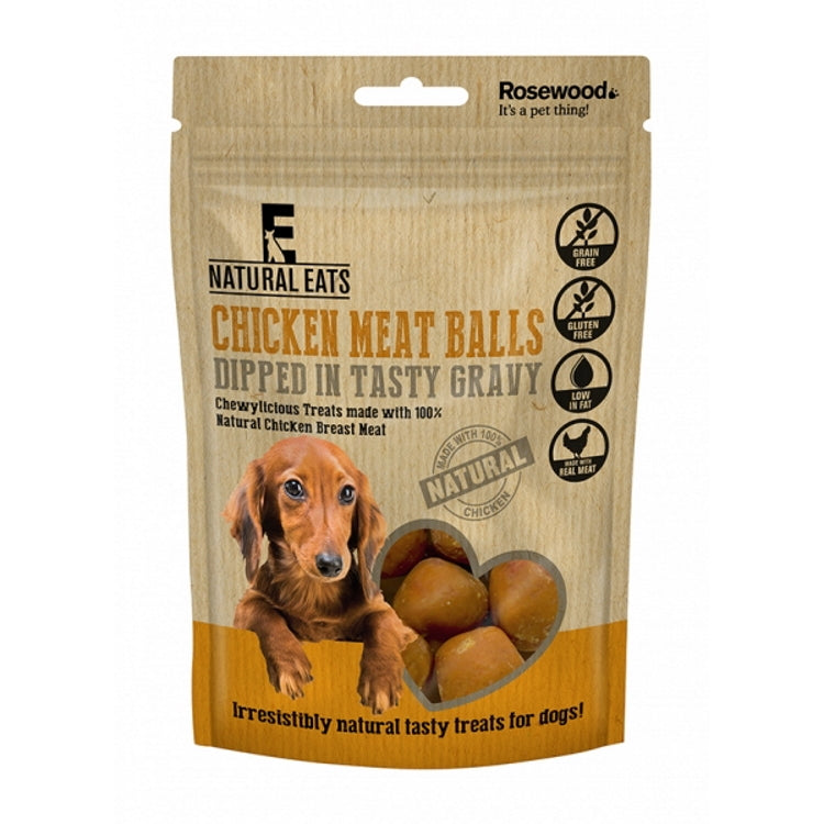 Rosewood Natural Eats Dog Treats - Chicken Meat Balls 100g