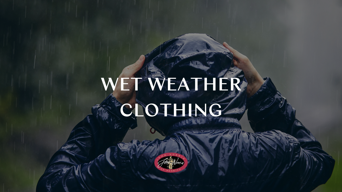 Wet weather clothing: Wellington boots & waterproofs