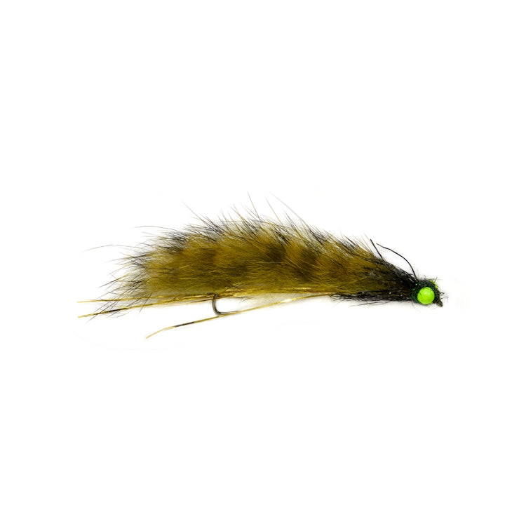 Mini Weighted Snake Olive/Gold Fly