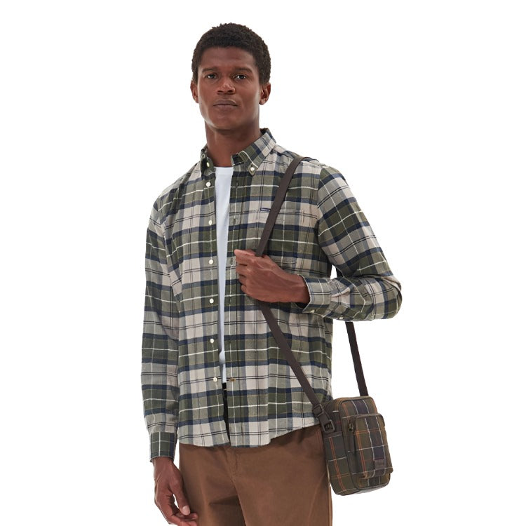 Barbour Tartan and Leather Cross Body Bag - Classic Tartan