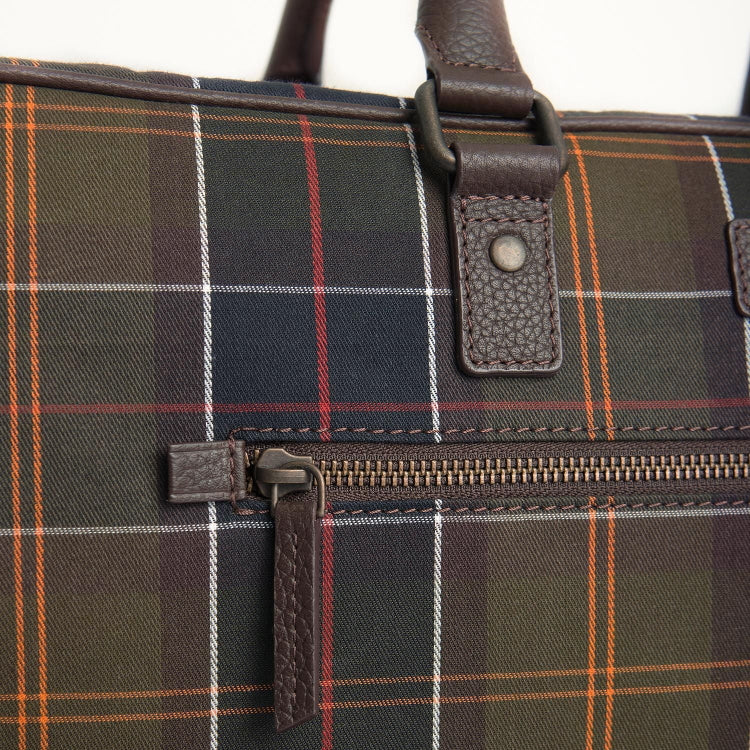 Barbour Tartan and Leather Holdall - Classic Tartan