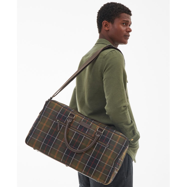 Barbour Tartan and Leather Holdall - Classic Tartan
