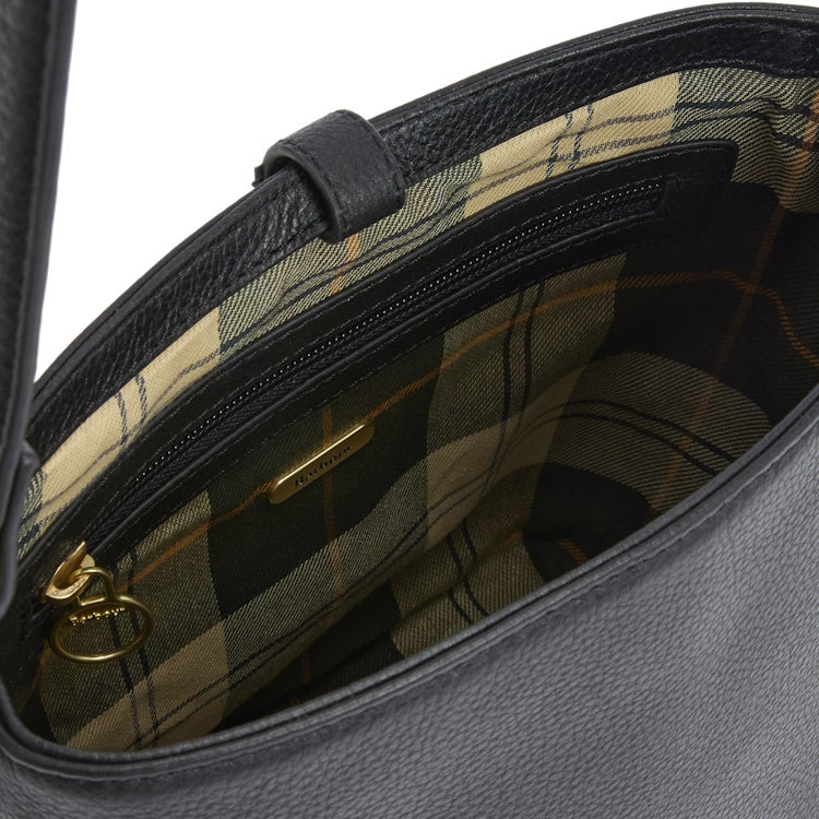 Barbour Ladies Cedar Leather Bucket Bag - Black