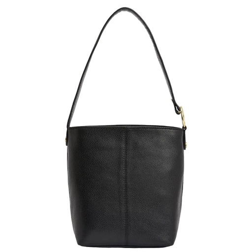 Barbour Ladies Cedar Leather Bucket Bag - Black