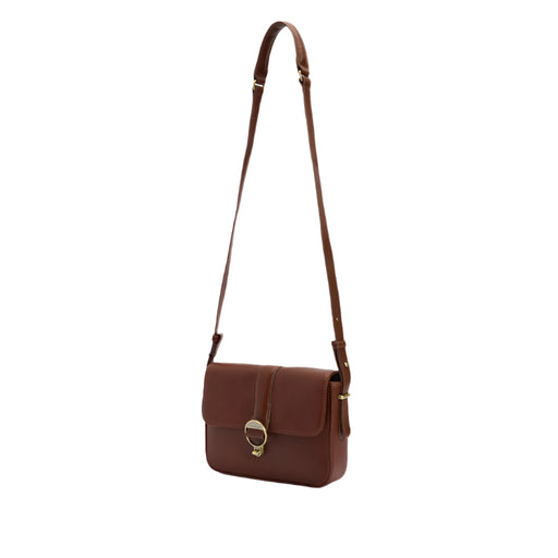 Barbour Ladies Rosa Leather Crossbody Bag - Brown
