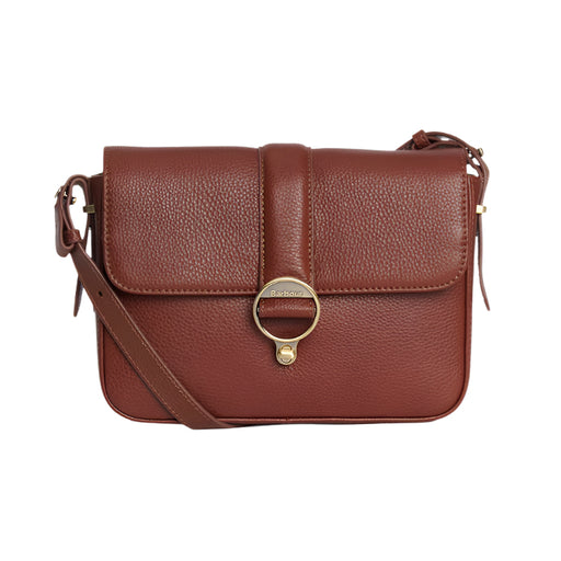 Barbour Ladies Rosa Leather Crossbody Bag - Brown