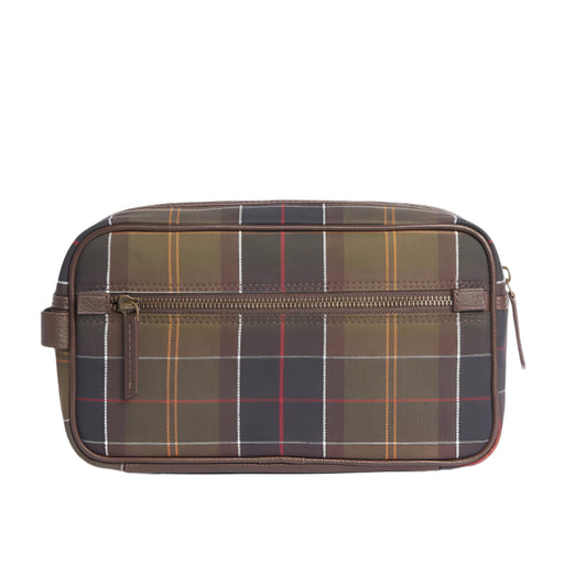 Barbour Tartan and Leather Washbag - Classic Tartan
