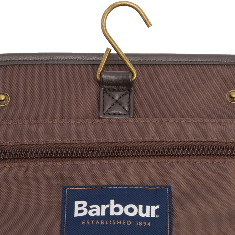 Barbour Wax Hanging Washbag - Olive/Beacon
