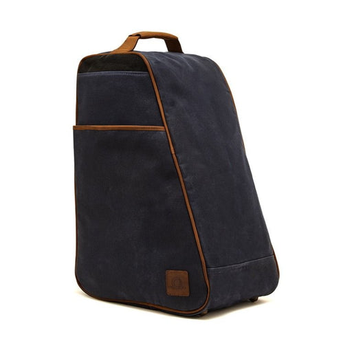 Chatham Waxed Canvas Boot Bag - Navy/Brown