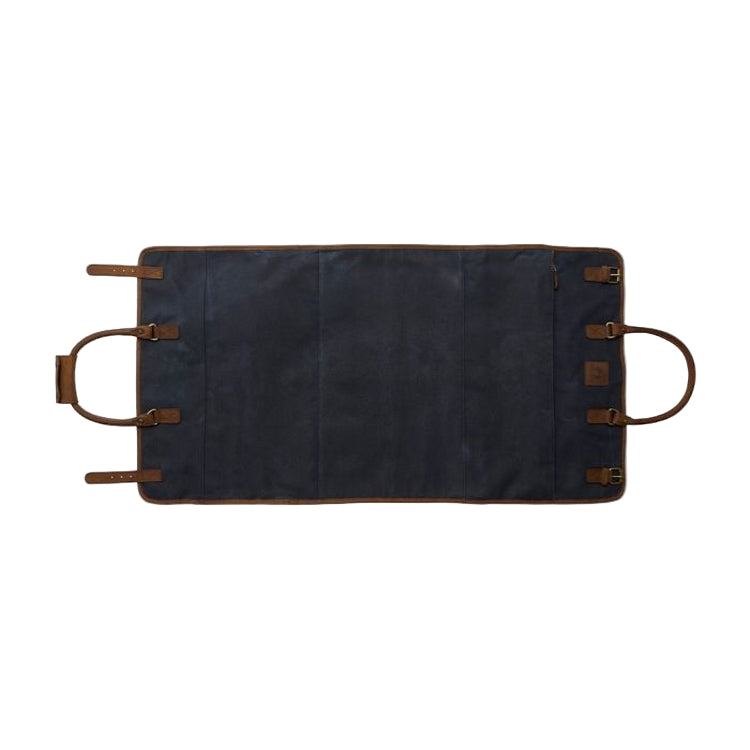 Chatham Waxed Canvas Duffel Bag - Navy/Brown