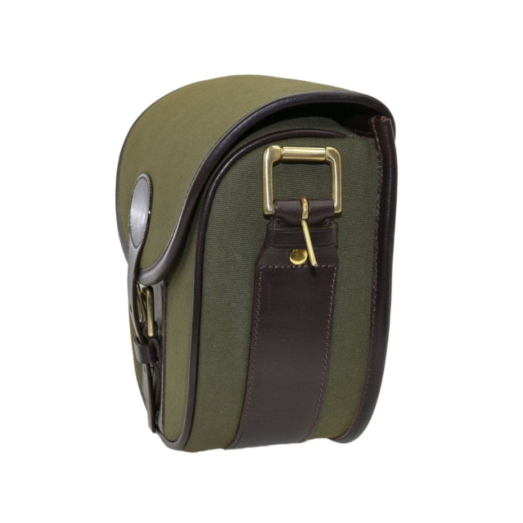 GMK Stockbridge Leather And Canvas Cartridge Bag - Green/Brown