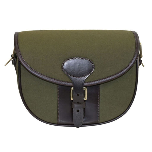 GMK Stockbridge Leather And Canvas Cartridge Bag - Green/Brown
