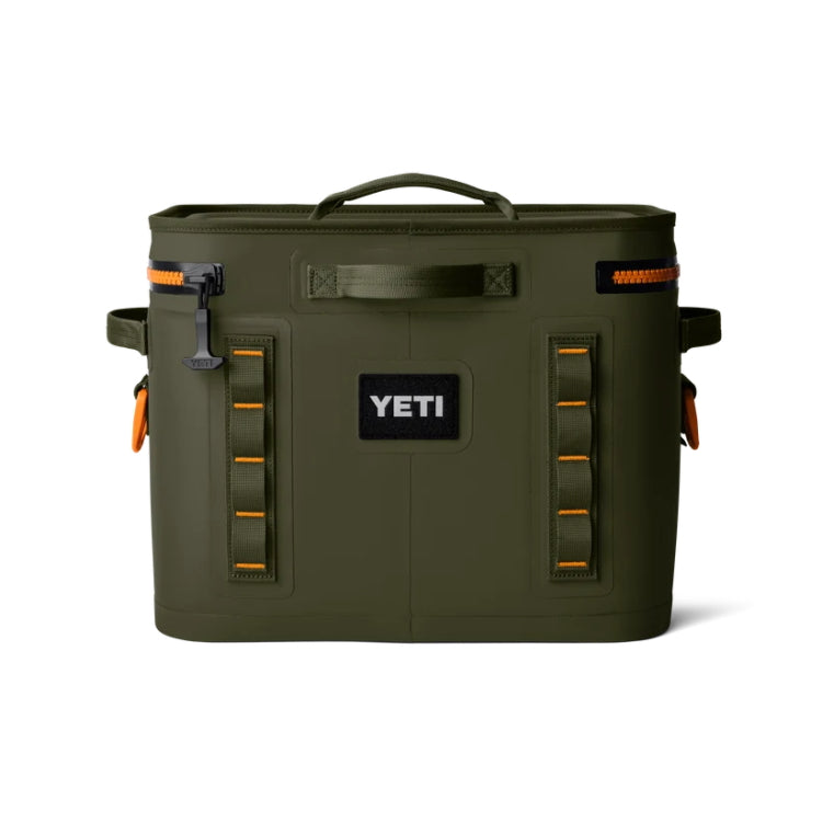Yeti Hopper Flip 18 Soft Cooler Bag - Olive/King Crab Orange