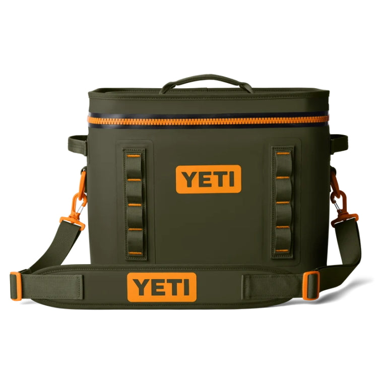 Yeti Hopper Flip 18 Soft Cooler Bag - Olive/King Crab Orange