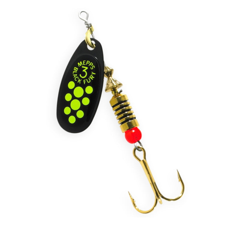 Mepps Black Fury - Black/Chartreuse