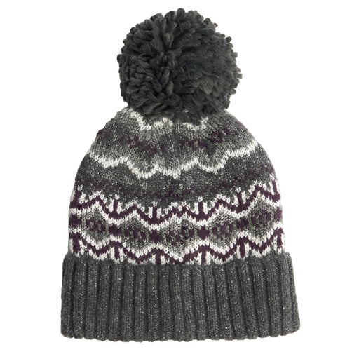 Barbour Case Fair Isle Beanie - Black Slate Tartan