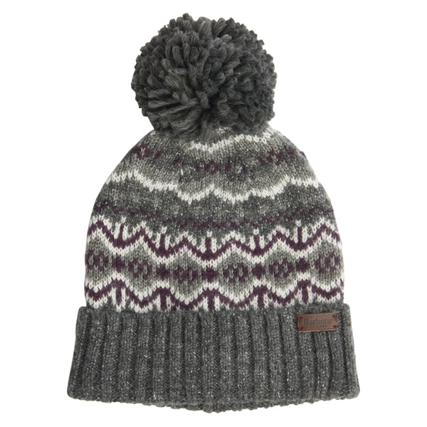 Barbour Case Fair Isle Beanie - Black Slate Tartan