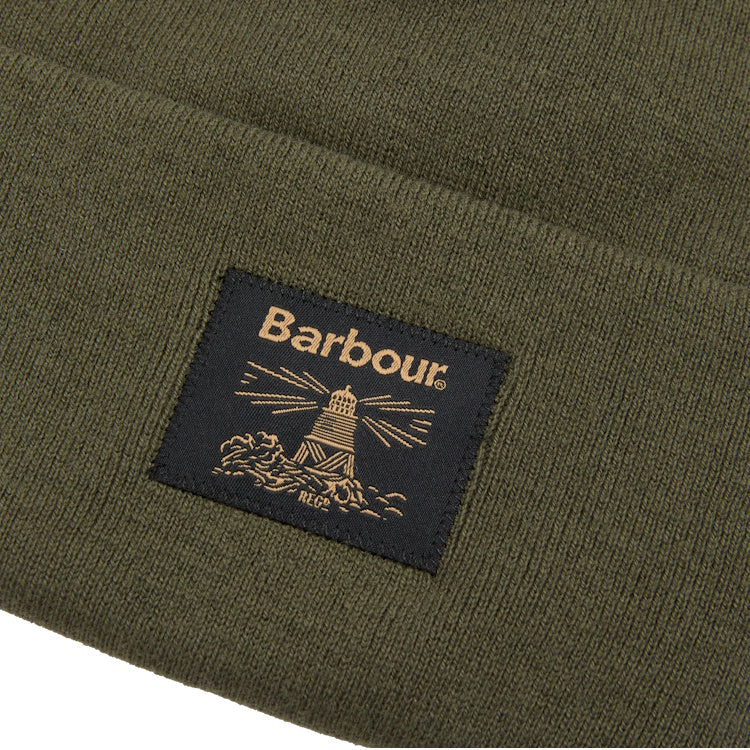 Barbour Harton Beanie Hat - Deep Olive 