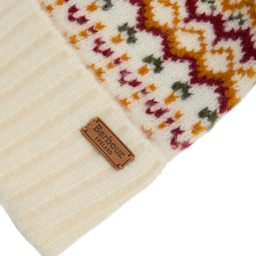 Barbour Ladies Kingsford Fairisle Beanie Hat - Cloud