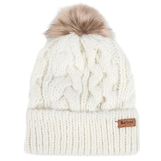 Barbour Ladies Penshaw Cable Beanie - Cloud