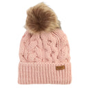 Barbour Ladies Penshaw Beanie Hat - Pink Blush