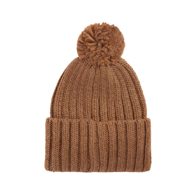 Barbour Kelson Pom Beanie Hat - Sandstone