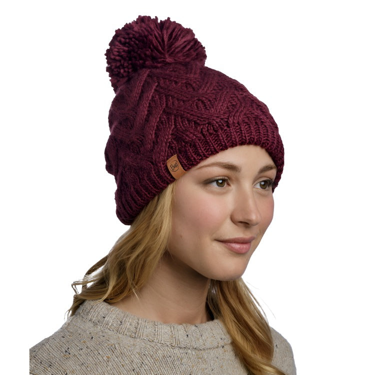 Buff Caryn Knitted Beanie Dahlia John Norris