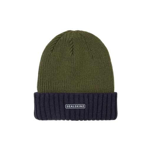 Sealskinz Bacton Waterproof Cold Weather Roll Cuff Beanie - Olive