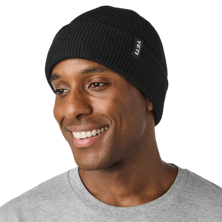 Yeti Logo Badge Beanie Hat - Black