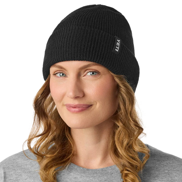 Yeti Logo Badge Beanie Hat - Black