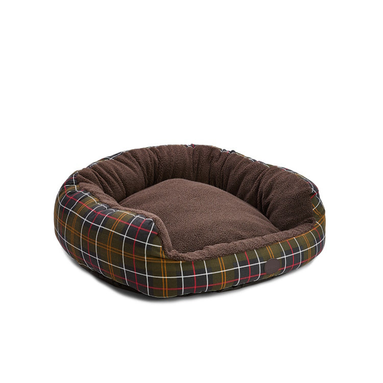 Barbour Dog Snuggle Bed - Classic Tartan