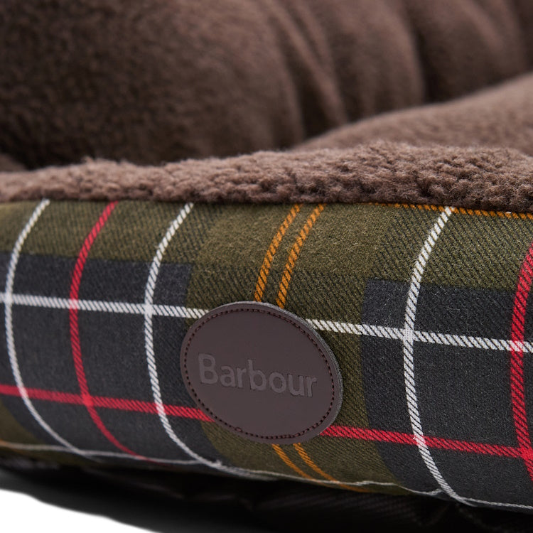Barbour Dog Snuggle Bed - Classic Tartan